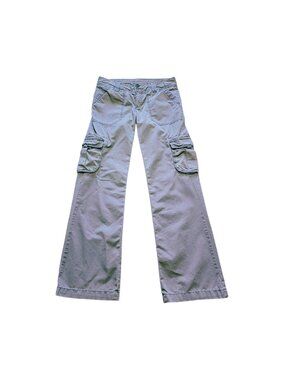 Vintage Women’s Gap Light Grey Cargo Pants (Size 4) - EUC
